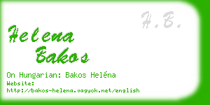 helena bakos business card